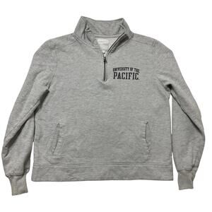 Redshirt Men Sweatshirt M Gray Fleece University Of The Pacific Normcore Zipper